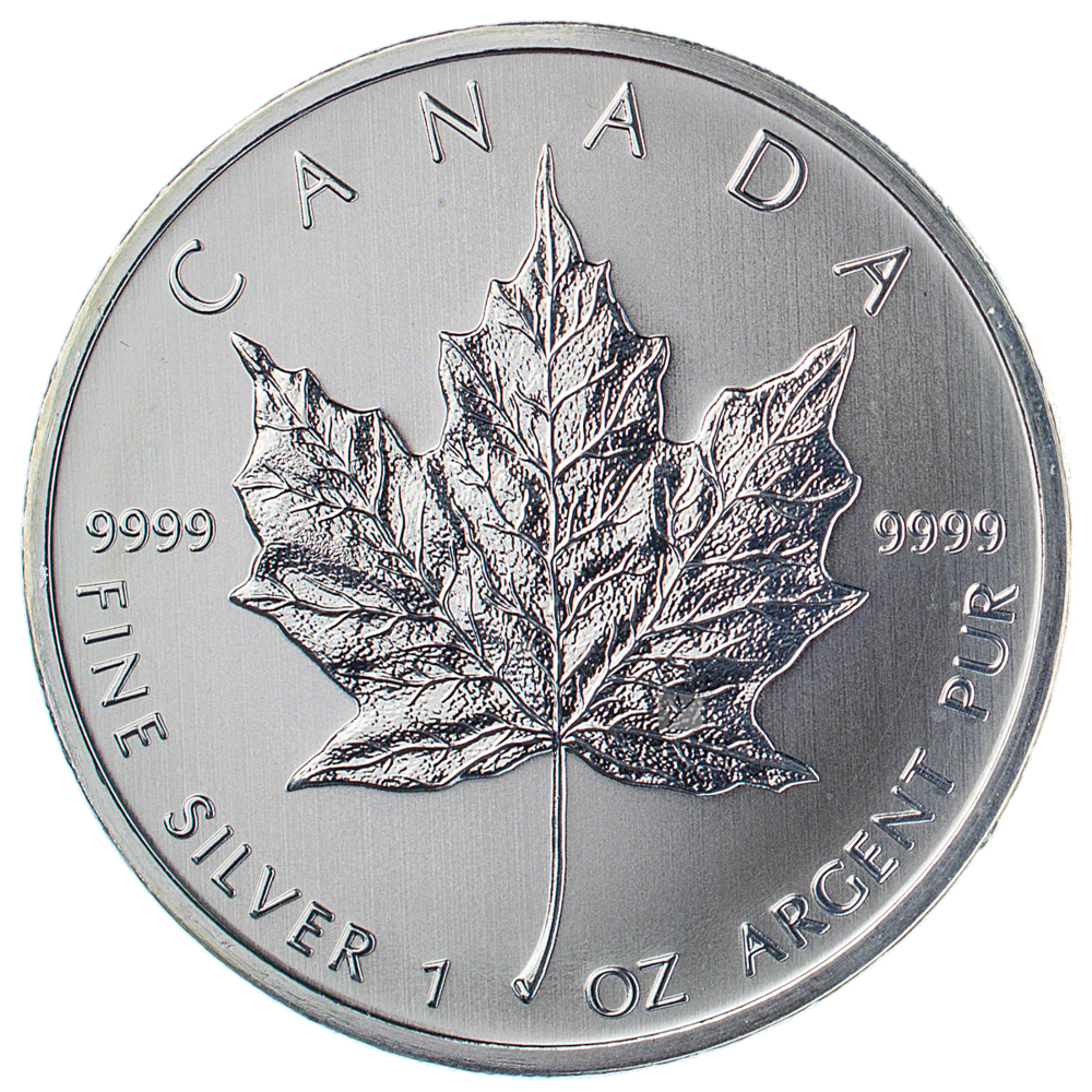 1 oz Silver Maple Leaf (random date)